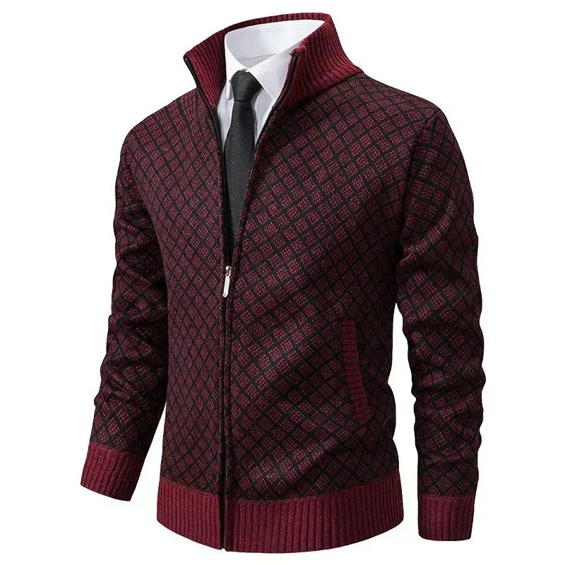 Arthur | Men's Waffle-Knit Zip-Up Cardigan for Winter