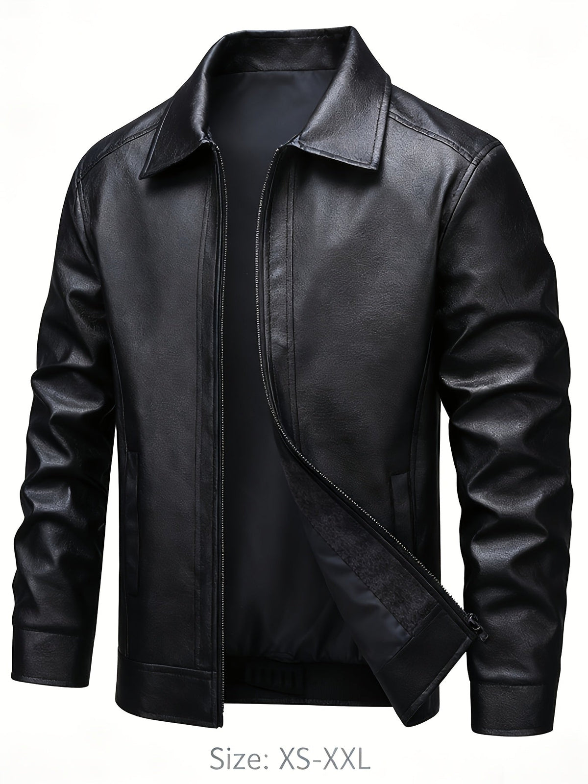 Daniel | Men's Premium PU Leather Zip-Up Bomber Jacket