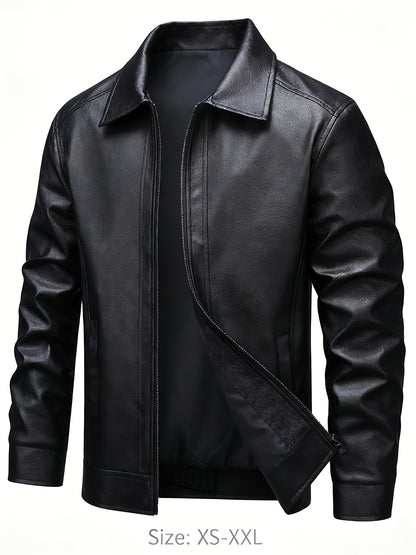 Daniel | Men's Premium PU Leather Zip-Up Bomber Jacket