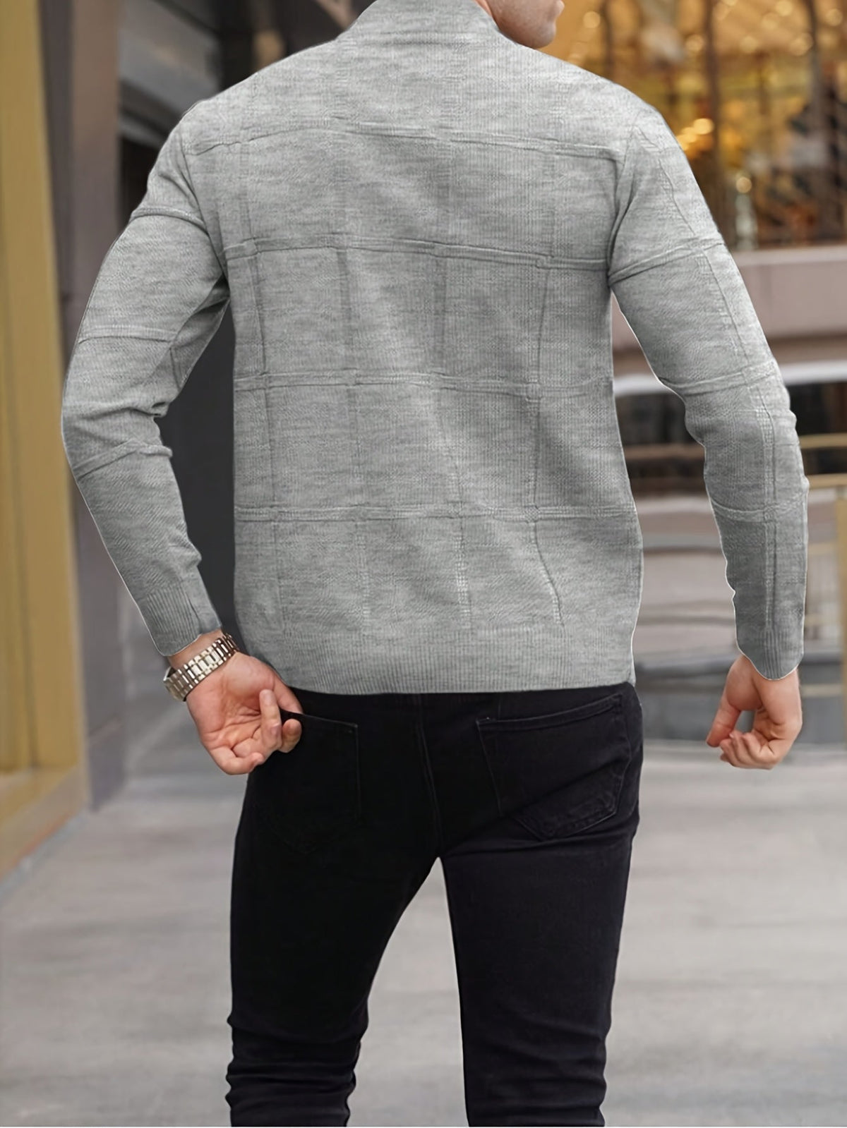 Euan | Men's Stand Collar Knit Jumper for Winter