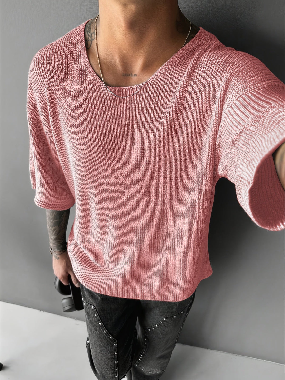 Elliot | Men's Textured Knit Pullover Jumper for Winter