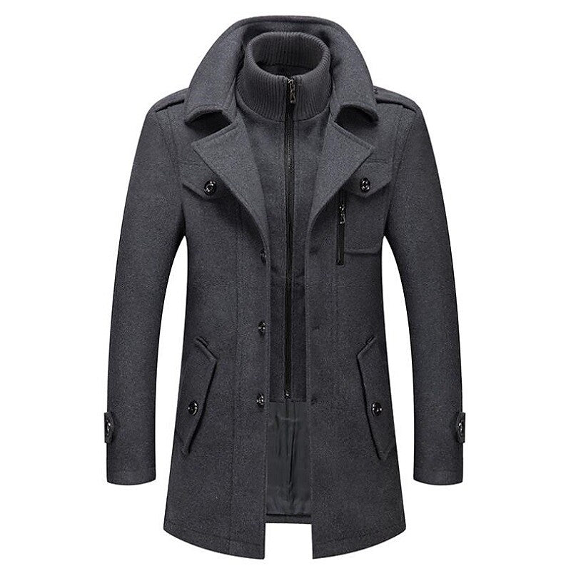 Randall | Men's Classic Double-Breasted Pea Coat for Winter