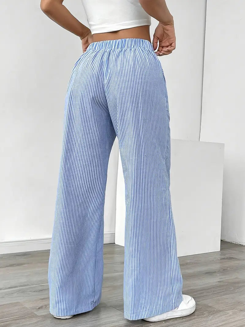 Linda | Chic Striped Trousers with Pockets