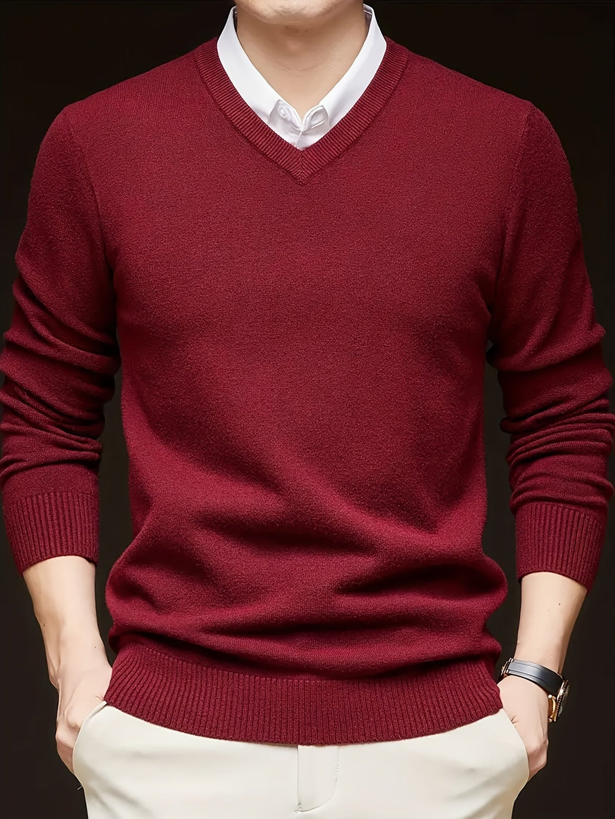 Rory | Men's Classic V-Neck Jumper for Winter