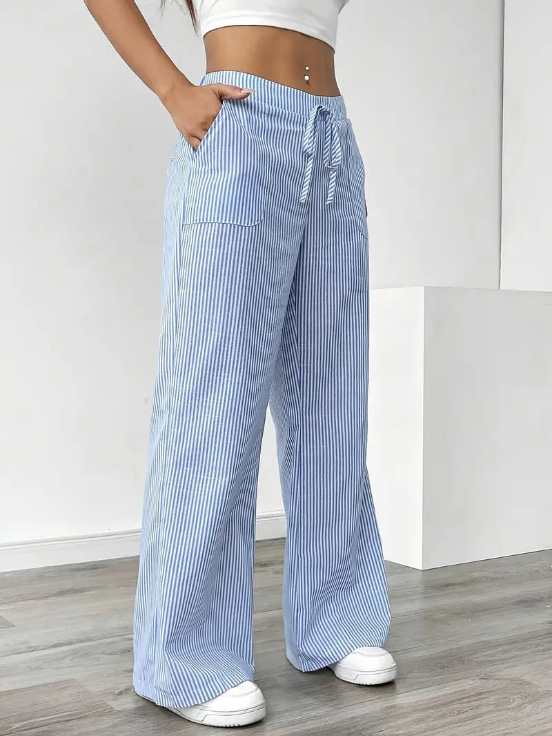 Linda | Chic Striped Trousers with Pockets