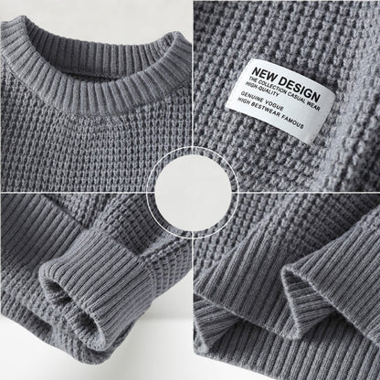 Samuel | Men's Honeycomb Knit Crewneck Jumper for Winter