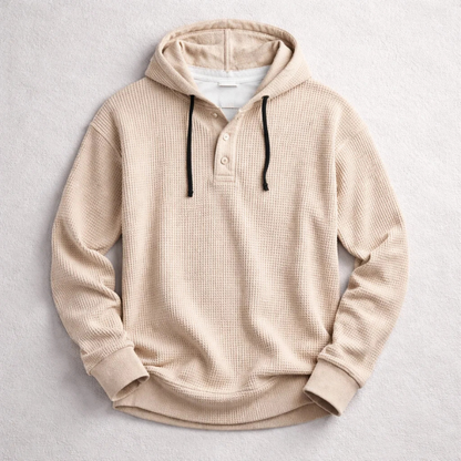Bromley | Textured Waffle-Knit Hoodie for Winter