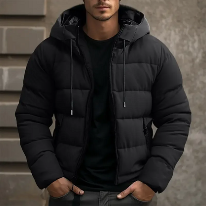Simon | Men's Hooded Quilted Puffer Jacket for Winter