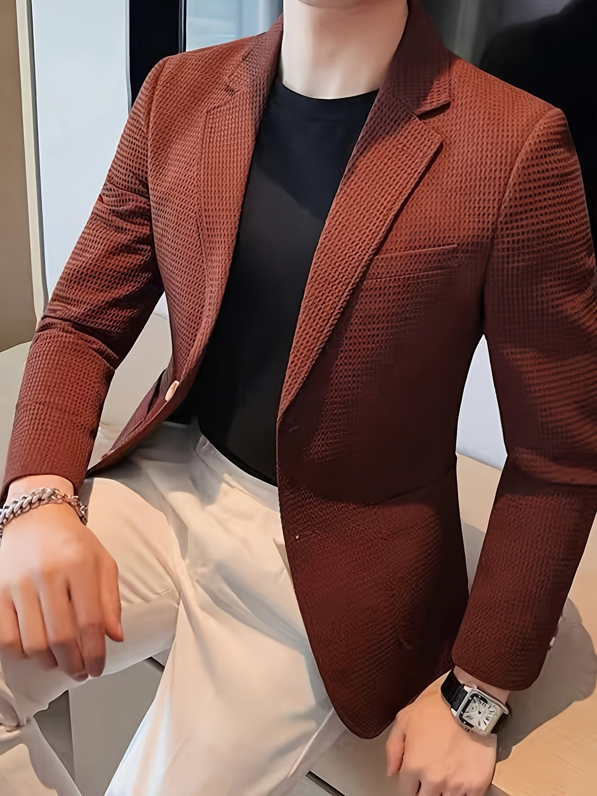Callum | Men's Waffle-Knit Blazer