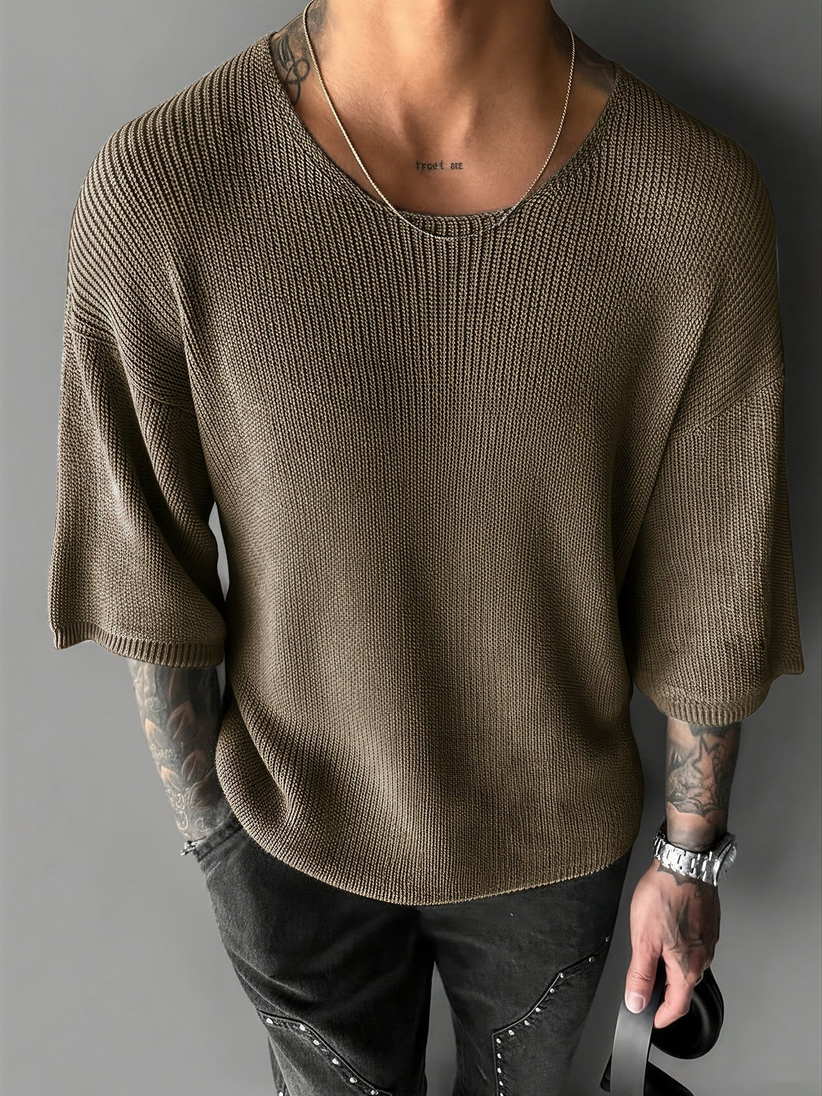 Elliot | Men's Textured Knit Pullover Jumper for Winter
