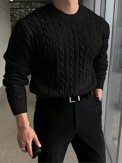 Albie | Men's Stylish Twisted-Knit Jumper for Winter