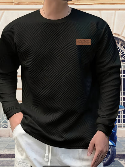 Ethan | Men's Jacquard Crew Neck Sweatshirt