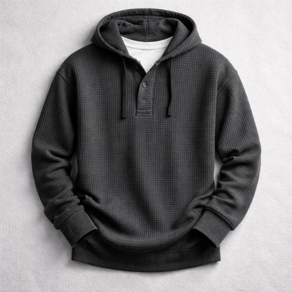 Bromley | Textured Waffle-Knit Hoodie for Winter