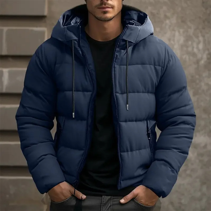 Simon | Men's Hooded Quilted Puffer Jacket for Winter