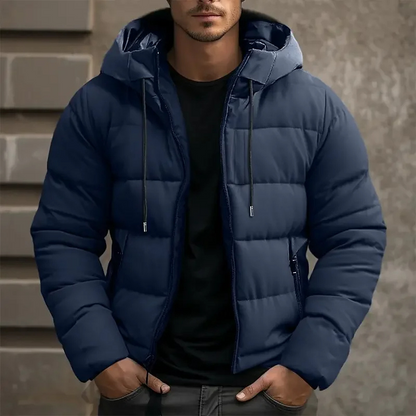 Simon | Men's Hooded Quilted Puffer Jacket for Winter