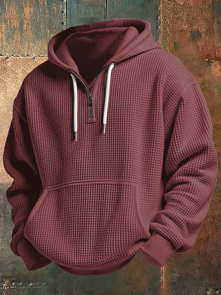 Kieran | Men's Waffle-Knit Hoodie for Winter