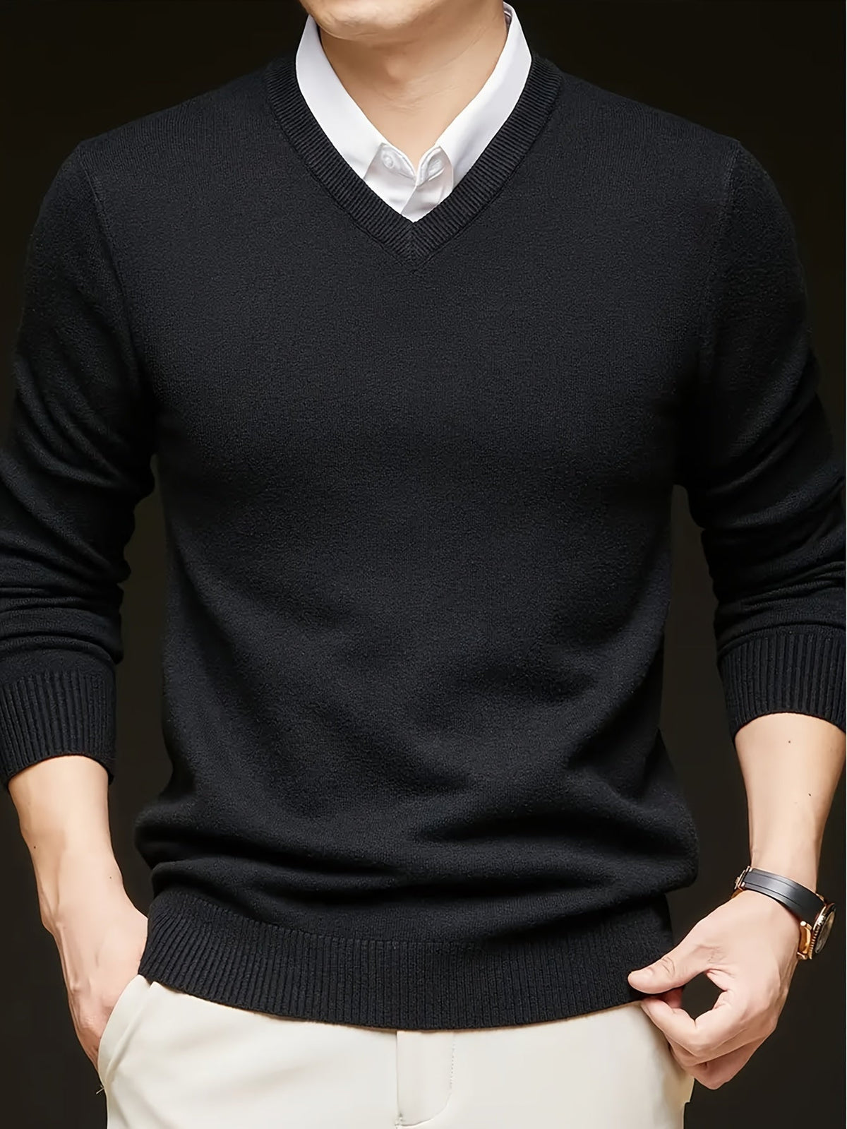 Rory | Men's Classic V-Neck Jumper for Winter