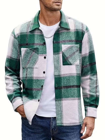 Theo | Men's Stylish Plaid Shirt Jacket