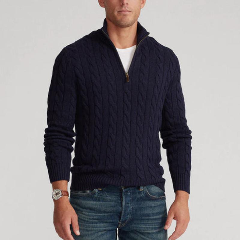 Archie | Men's Cable-Knit Quarter-Zip Jumper for Winter