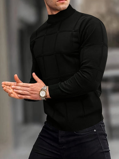 Euan | Men's Stand Collar Knit Jumper for Winter