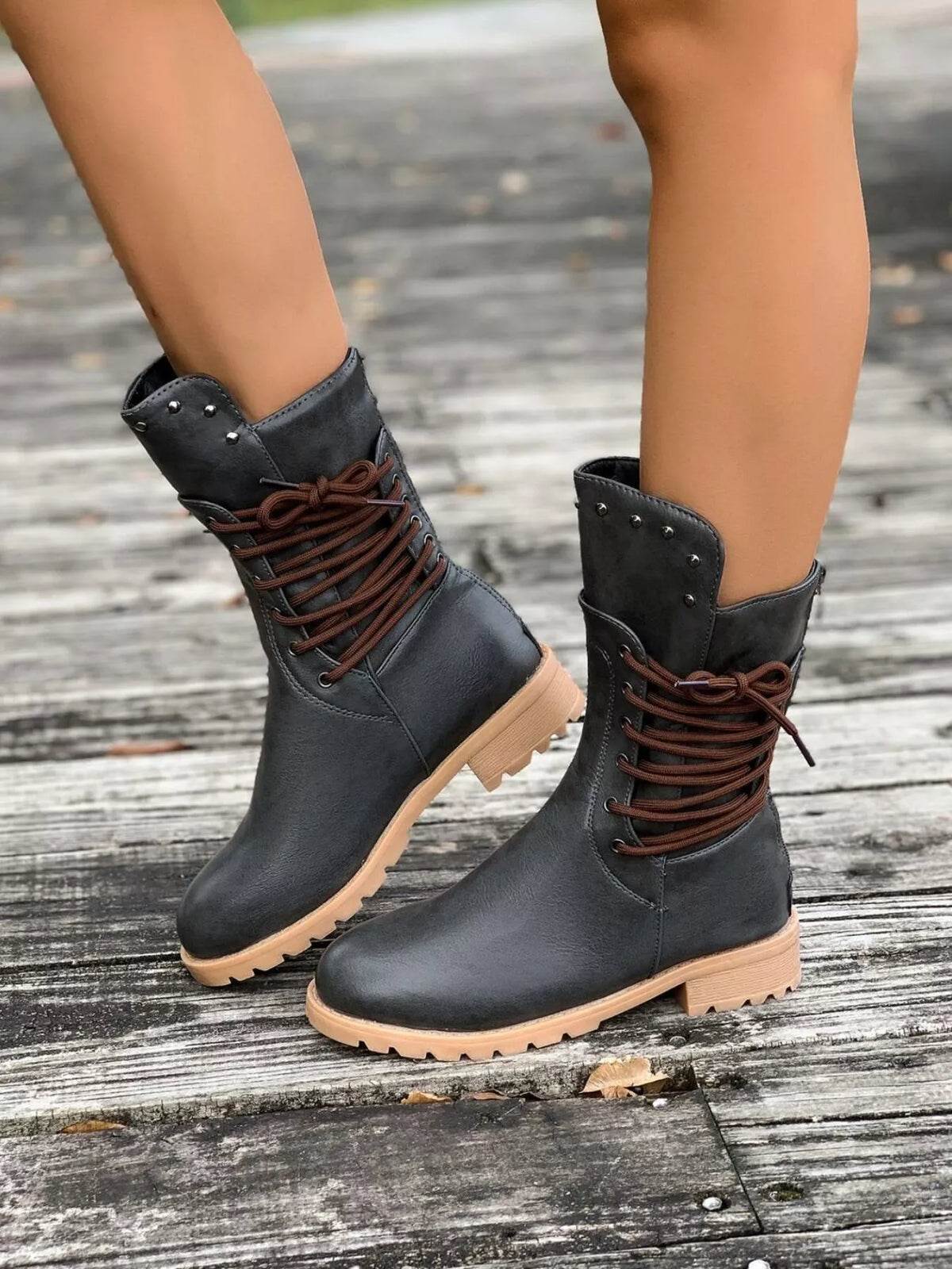 Susan | Women's Elegant Round-Toe Block Heel Boots