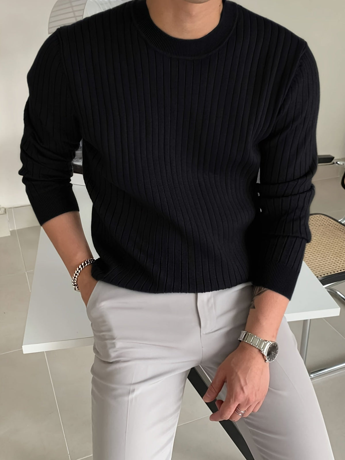 Jack | Men's Classic Round-Neck Knit Jumper for Winter
