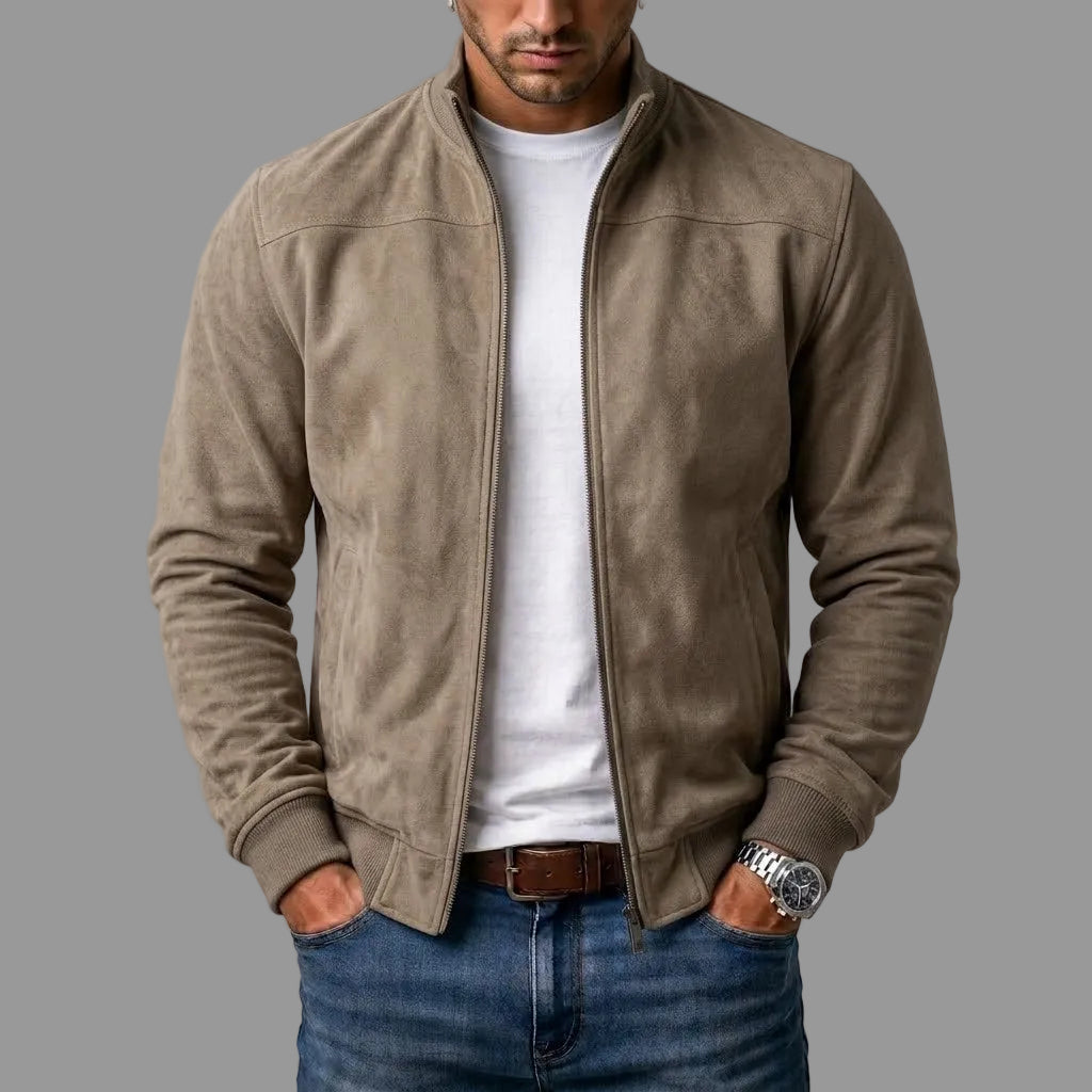 Samuel | Men's Suede Bomber Jacket