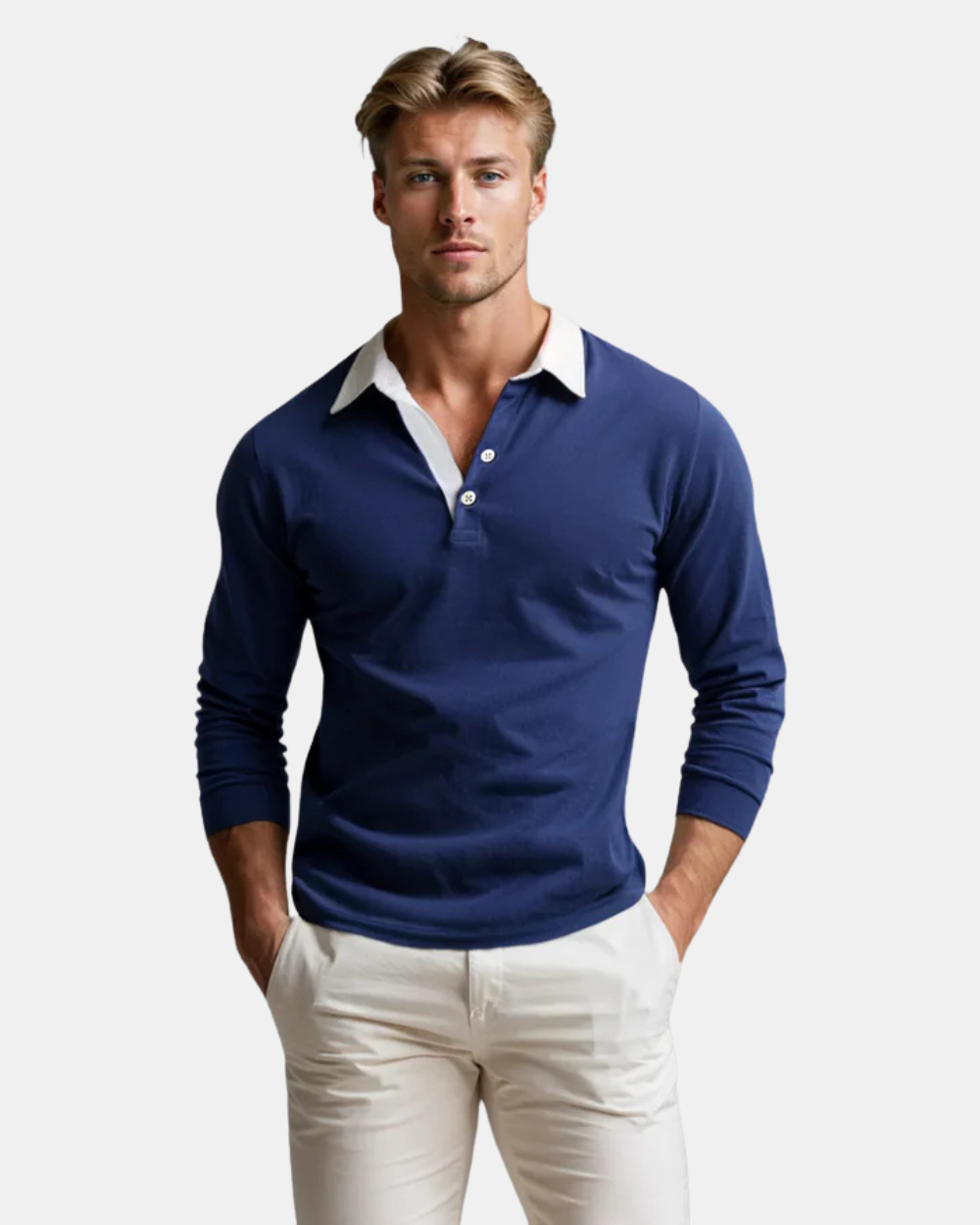 Samuel | Men's Classic Knit Polo Jumper