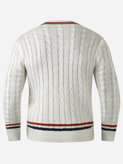 Toby | Men's Preppy V-Neck Jumper for Winter