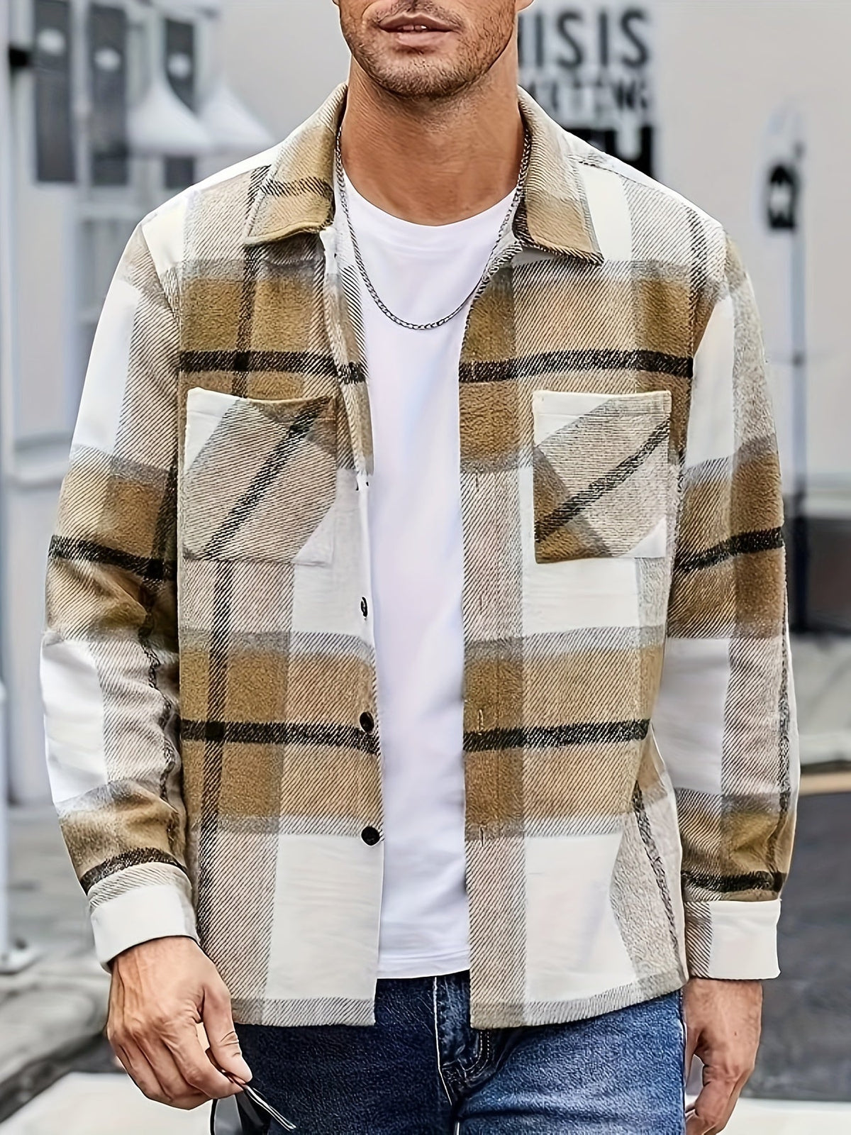 Theo | Men's Stylish Plaid Shirt Jacket
