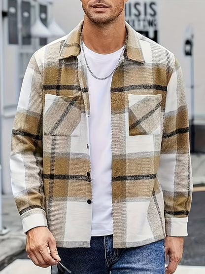 Theo | Men's Stylish Plaid Shirt Jacket