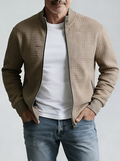 Leo | Men's Textured Waffle-Knit Jacket for Winter