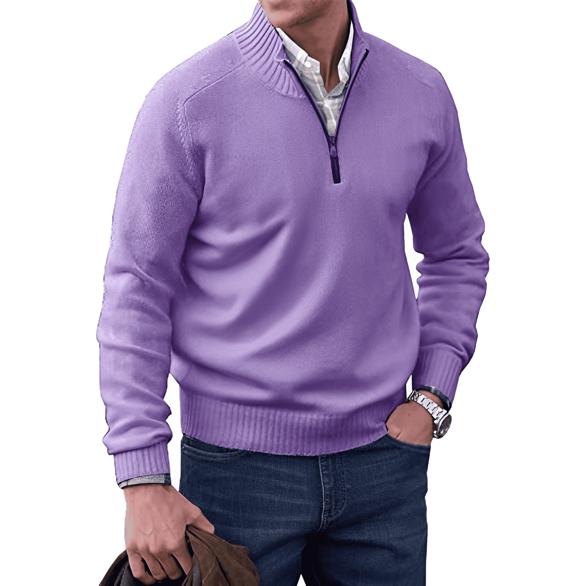 Oliver | Men's Zippered Knit Pullover Jumper for Winter