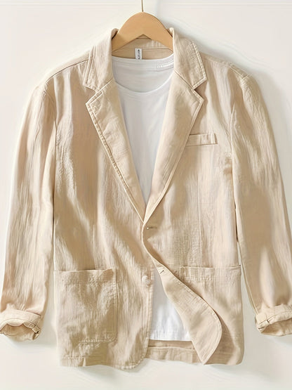 Nathan | Men's Classic Cotton Lapel Jacket