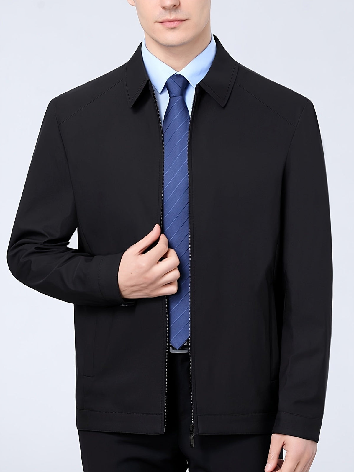 Joshua | Men's Zipper Lapel Jacket