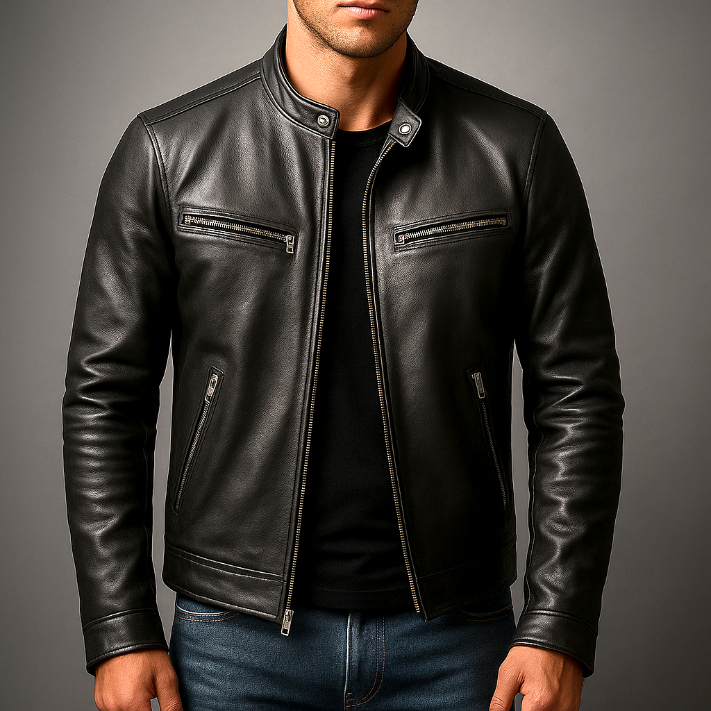 James | Men's Classic Biker Jacket