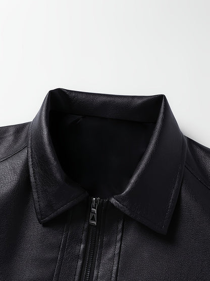 Daniel | Men's Premium PU Leather Zip-Up Bomber Jacket