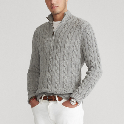 Archie | Men's Cable-Knit Quarter-Zip Jumper for Winter