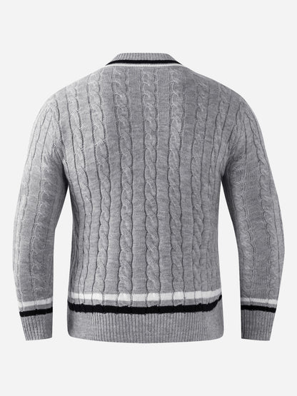 Toby | Men's Preppy V-Neck Jumper for Winter