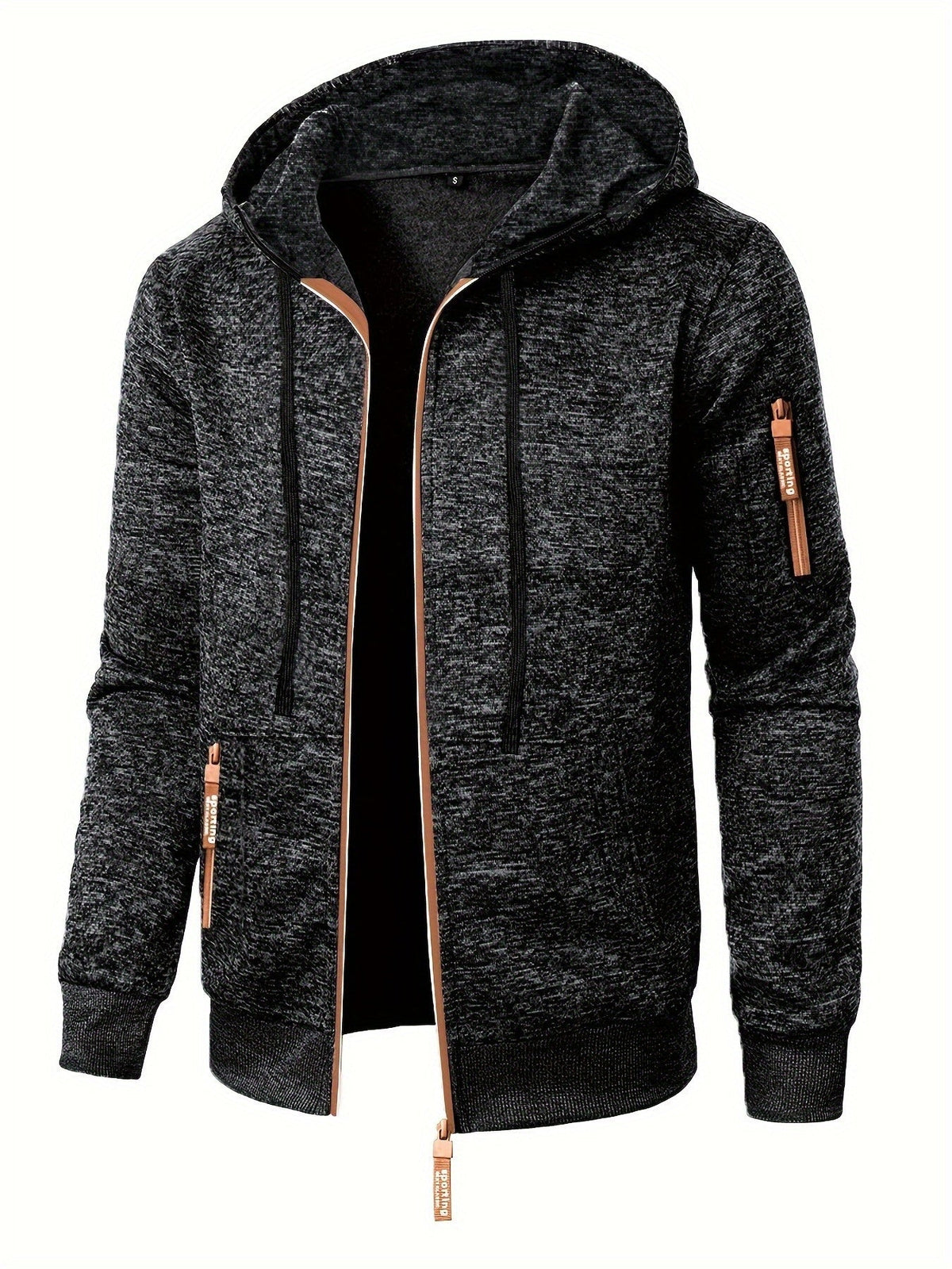 Alfie | Men's Hooded Zip-Up Knit Jumper for Winter