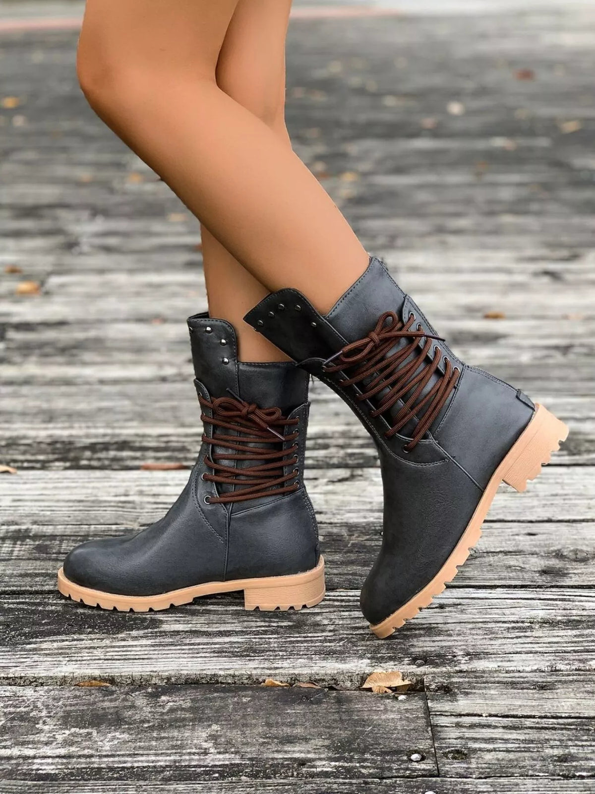 Susan | Women's Elegant Round-Toe Block Heel Boots