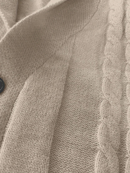Euan | Men's Stylish Textured Knit Cardigan for Winter