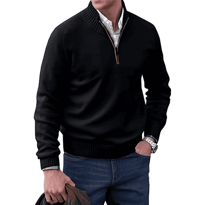 Oliver | Men's Zippered Knit Pullover Jumper for Winter