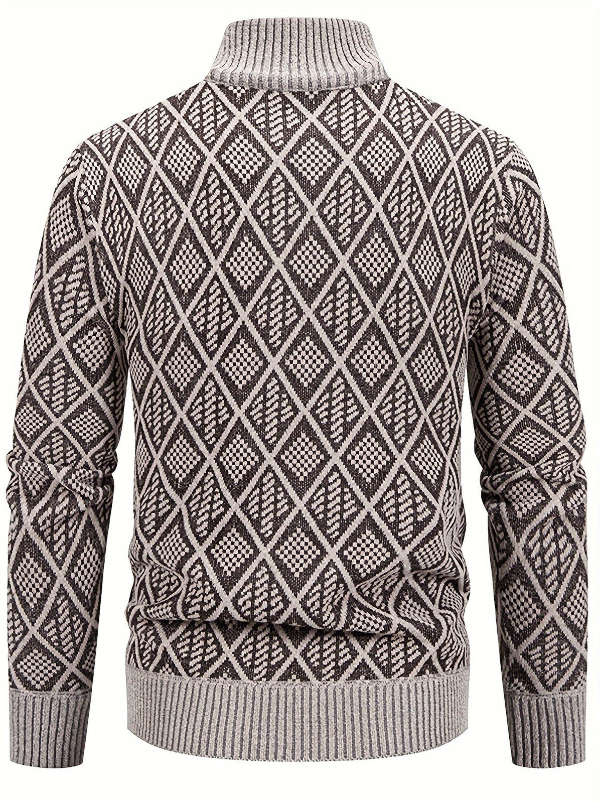 Reuben | Men's Stylish Geometric Knit Cardigan for Winter