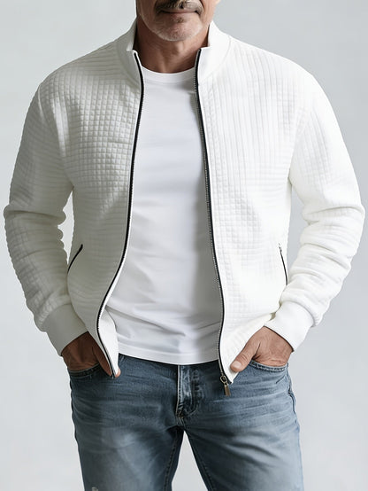 Leo | Men's Textured Waffle-Knit Jacket for Winter