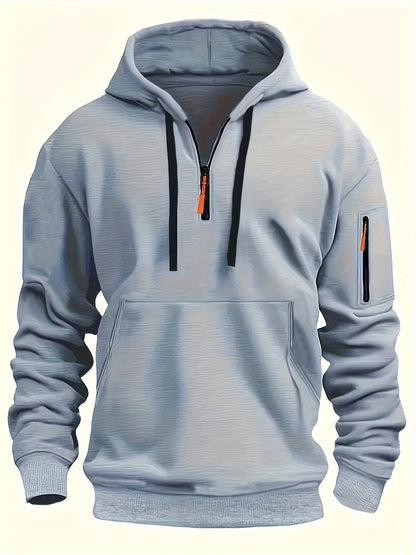 Callum | Men's Classic Solid Zip-Up Hoodie for Winter