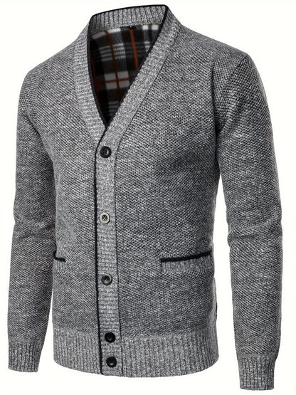 Jamie | Men's Classic V-Neck Knit Cardigan for Winter