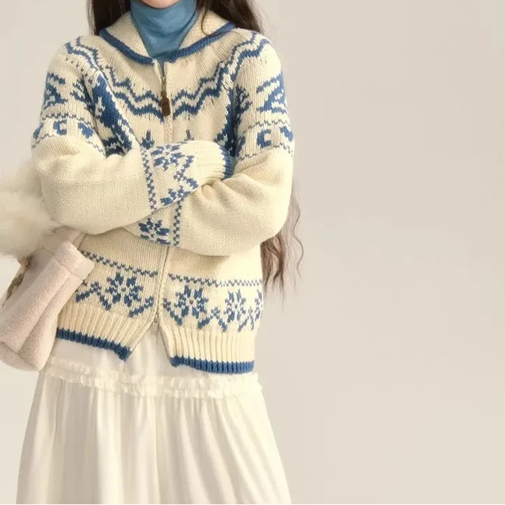Sadie | Women's Cosy Fair Isle Hooded Jumper for Winter