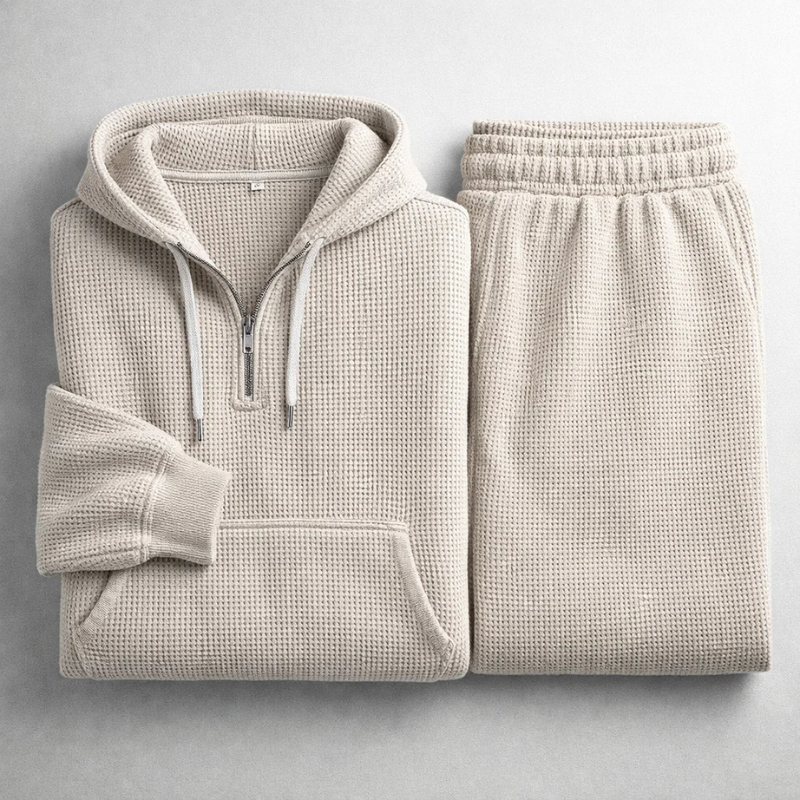 Edward | Men's Cosy Waffle-Knit Set