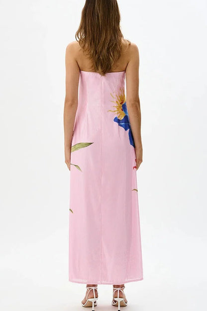 Glamorous Evening Sequin Floral Off-Shoulder A-Line Maxi Dress